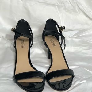 plain black michael kors heels
